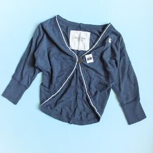 NWT Abercrombie Fitch Deadstock Y2K Shrug Cardigan Size Large Navy 2000s